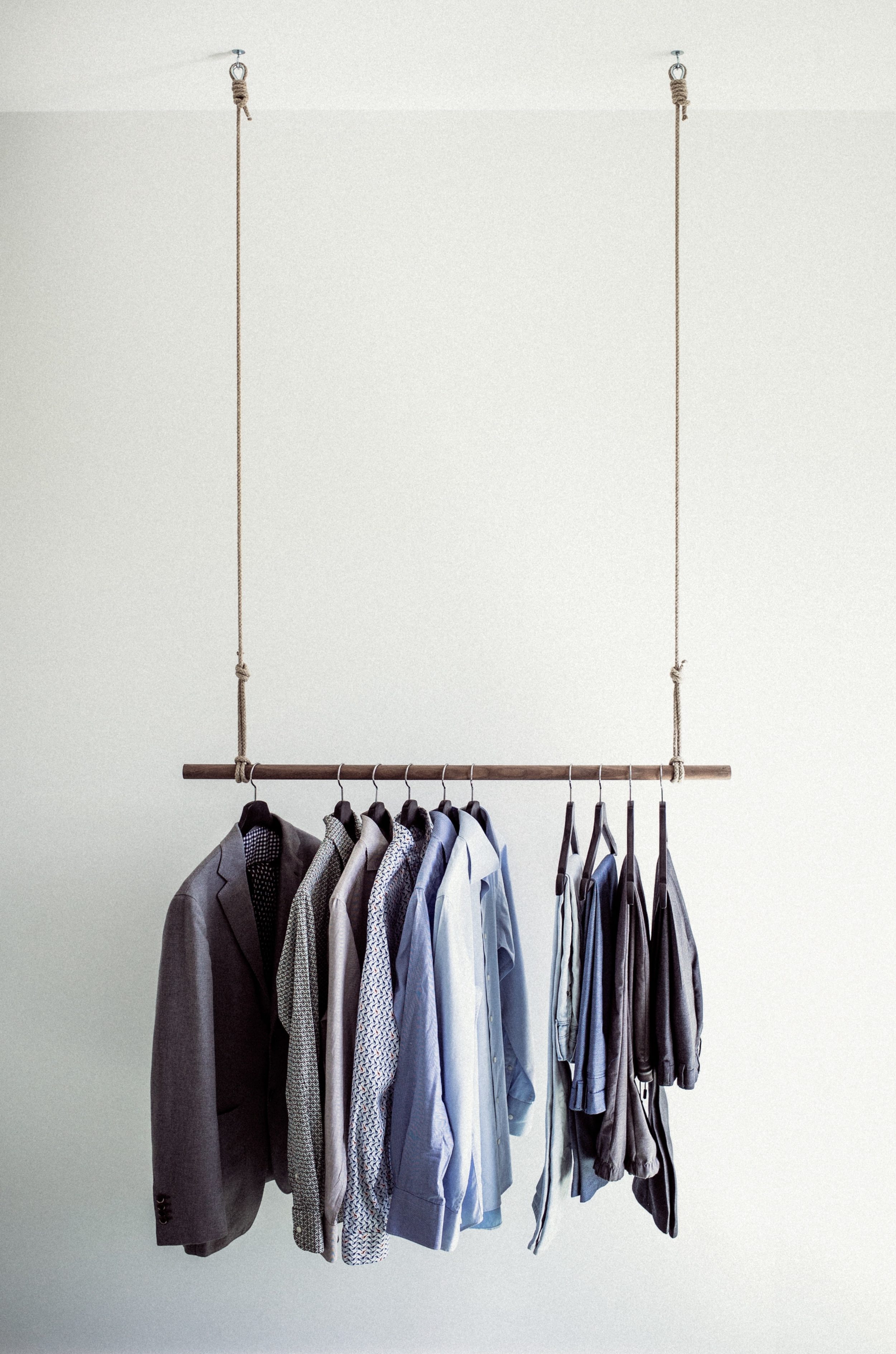 Clothes hanging up