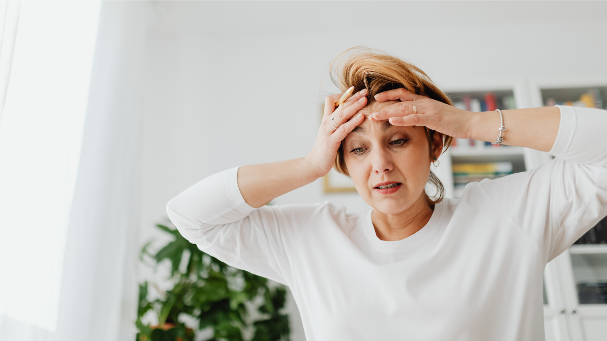 women experiencing menopause symptoms